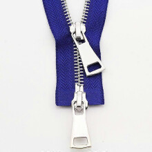 (royal blue, 70cm) Metallreißverschluss, kompatibel mit Jacken, 70 cm/90 cm Länge, Doppelschieber für Bekleidungszubehör