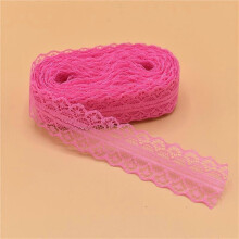(rose) 25mm Wide Lace Trim, Hard Yarn/Nylon 10 Yards for Wedding Dress Decor, Halloween Costume
