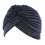 (Dark Blue) Damesmuts met pompons, effen kleur, polyester, one size, casual model. 2