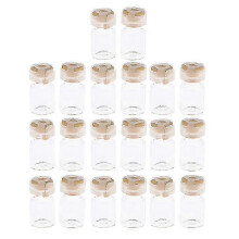 (Yellow) 20 Glasfläschchen à 5 ml, ungiftig, langlebig, doppelt versiegelt, für Flüssigkeiten und Cremes, für Salon und Zuhause
