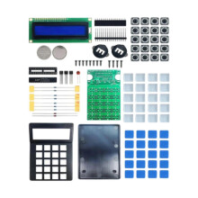 (with battery) DIY Electronic Calculator Kit, ABS Material Soldering Practice Project, Compact 12.6cm Educational Electronics Kit