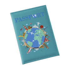 (Lake Blue) Reisepasshülle aus PU-Leder, 6 Farben erhältlich, zur Organisation von Reisedokumenten