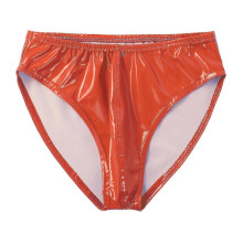 (Orange, 3XL) Calzoncillos de charol para hombre con cintura elástica, cómodos, ideales para clubes y baile en barra.