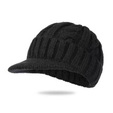 (Black) Wintermuts voor heren met oorklappen - Winddichte, thermisch gevoerde polyester muts voor buitenactiviteiten