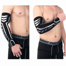 (Black, XL) Manga de compresión para el brazo, ideal para deportes, protector elástico para correr, baloncesto y ciclismo.