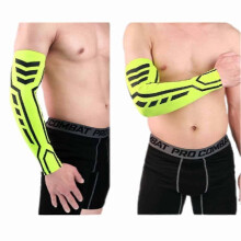 (Green, XL) Compressie-armhoes voor sport, elastische bescherming voor hardlopen, basketbal en fietsen.