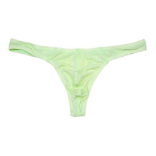 (Green, 2XL) Tanga de seda helada para hombre, calzoncillos tipo tanga de nailon transpirable de talle bajo para uso diario.