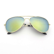 (gold) Metal Aviator Sunglasses, Full Mirror Coating Lenses with UV400 Protection for Sun Glare Reduction