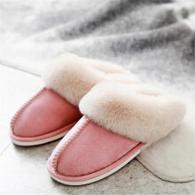 (Pink, 36-37) Fellpantoffeln, Plüsch-Innensohle, Futter aus Kunstwolle, EVA-Sohle, warme Hausschuhe für Damen und Herren, ganzjährig
