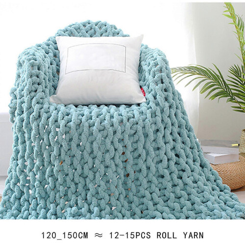 (Olive Green) Dickes Garn zum Deckenstricken, 25,6 Meter, 2 cm Durchmesser, Polyesterfaser 1