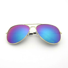 (green) Metal Aviator Sunglasses, Full Mirror Coating Lenses with UV400 Protection for Sun Glare Reduction