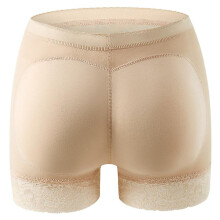 (APRICOT, XL) Hip Lifting Padded Buttocks Shaping Shorts, Polyester, Body Shaping Waist Cinching Underwear for Women, Multiple Sizes Available