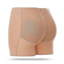 (Boxer 222beige, S) Women Padded Butt Lifter Shaper Panties, Invisible Non-marking Hip Enhancement Briefs with Detachable Pads for Female