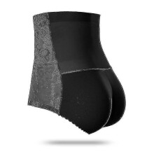 (High-waist 389black, XL) Women Padded Butt Lifter Shaper Panties, Invisible Non-marking Hip Enhancement Briefs with Detachable Pads for Female