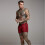 (Red, S) Men's Swim Trunks Mid-Length Quick-Drying with Zip Pockets and Adjustable Drawstring 2