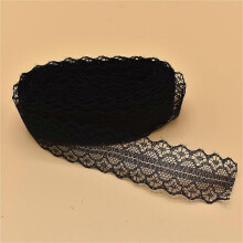 (black) Spitzenband, 25 mm breit, 10 Yards lang, für Hochzeits-DIY und Kostümdekoration
