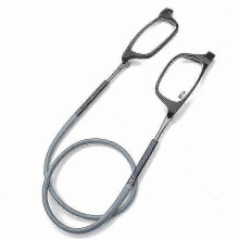 (Grey, 1.75 Magnification) Óculos de Leitura de Pescoço Magnético TR90 Preto e Cinza, Haste Ajustável, Ponte de Silicone