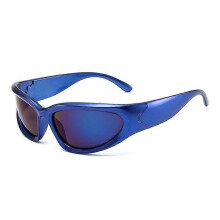 (C5) New Y2K Cyberpunk Unisex Sunglasses, UV400 Protection PC Frame Mirror Sport Goggles for Driving Cycling Party Travel Photo