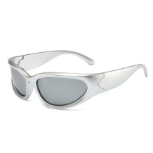(C3) New Y2K Cyberpunk Unisex Sunglasses, UV400 Protection PC Frame Mirror Sport Goggles for Driving Cycling Party Travel Photo