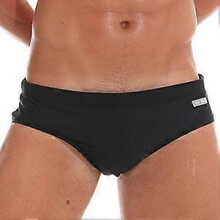 (Black, XXL) Slip de bain homme imprimé, respirant, en polyester et élasthanne, grandes tailles, pour la natation