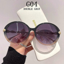 (G04) Gafas de sol redondas extragrandes para mujer, estilo vintage retro, moda 2023 para mujer