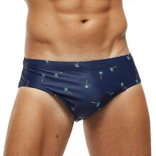 (Mini Coconut Trees, M) Atmungsaktive Herren-Badehose mit Print, Polyester-Spandex-Gewebe, Übergröße, zum Schwimmen