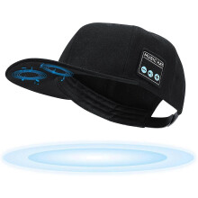 (Black) Bluetooth-Baseballkappe mit Stereolautsprechern für Outdoor-Aktivitäten in Marineblau, Schwarz oder Vulkan.