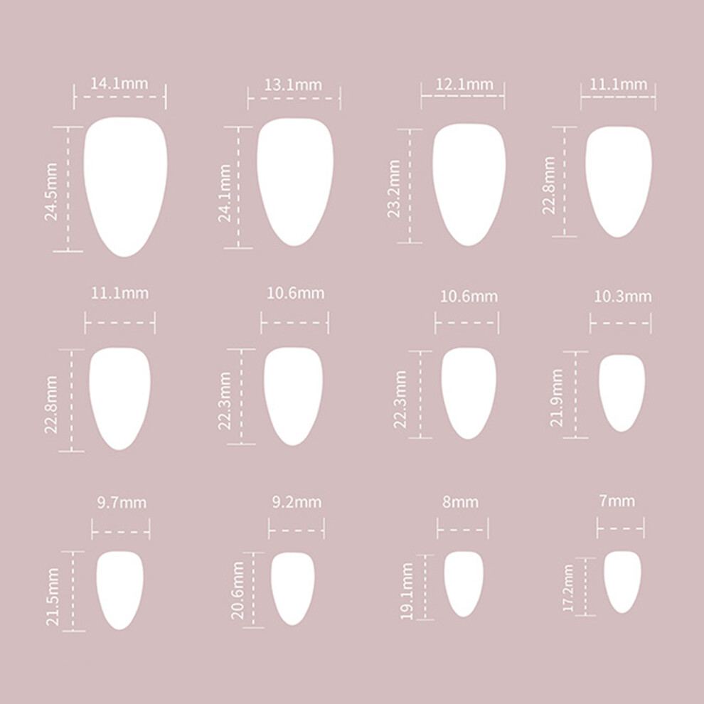 Hue-Grain Floral False Nails - Chip & Smudge Proof