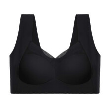 (black, XXXL) Wmbra houdingscorrigerende bh, naadloze push-up shapewear voor dames, comfortabele crop top/vest van elastisch nylon, maten L-3XL