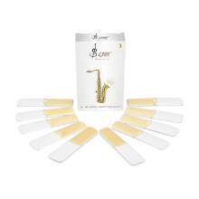 (No 2) 10 Pack Bb Tenor Saxophone Reeds, Strength 2.0 2.5 3.0, Woodwind Instrument Replacement Parts with Individual Storage Clip