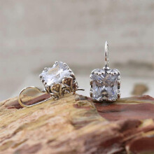 (E) Pendientes colgantes para mujer, tono dorado, cristal verde ovalado geométrico, aleación de zinc, para fiestas y bodas