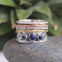 (Color2, 10) Anillo de boda geométrico para mujer, con montaje de canal, aleación de zinc, para compromiso, fiesta, aniversario y vacaciones