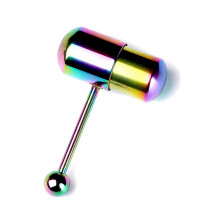 (colorful) Zungen- und Nagelpiercing aus Edelstahl mit Vibrationsfunktion