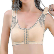 (SKIN, S) Beha met voorsluiting na een operatie, ultralichte beha met beugel, comfortabele katoenen bralette