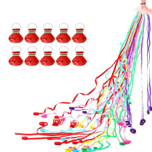 (10pcs) Hand Throw Streamers Poppers, Multicolor Paper, Biodegradable Flame Retardant, for Birthday Wedding Engagement Graduation Celebration, 10 Pack
