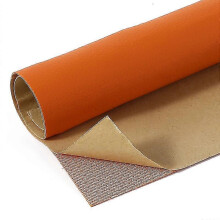 (25X30cm, Orange) Selbstklebender Lederflicken mit Litschi-Muster für Sofareparaturen, Möbel, Autoinnenausstattung und Wanddekoration, 0,7 mm dick