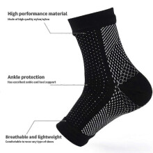 (White, L XL) Soothing Compression Socks, 3 Pairs for Ankle & Arch Support, Relieves Pain from Arthritis and Tendinitis