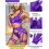 (Purple, L) Adjustable Front Closure Bustier Set, Underwire Bra with High-Cut Thong 2