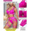 (Rose red, S) Adjustable Front Closure Bustier Set, Underwire Bra with High-Cut Thong 2