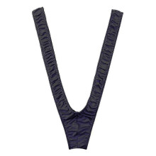 (Black) Mankini Borat para hombre, tanga con tirantes en V, ropa interior de disfraz, tejido suave, elástico y liso, talla única, lavar solo a mano.