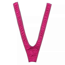 (Rose red) Borat Mankini miehille, miesten stringit V-nauhallisilla naamiaisasuilla, pehmeä ja joustava kangas, vapaa koko, vain käsinpesu