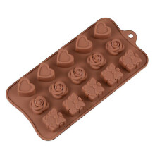 (D3 Love Rose) Silicone Diverse Moulds, Food Grade Non-stick, BPA Free, Heat Resistant for Chocolate, Candy, Ice Cubes, Cake, Baking, Holiday Events