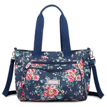(Blue Green) Bolso tote de nailon impermeable para mujer, con múltiples bolsillos, desmontable, para compras trabajo y citas