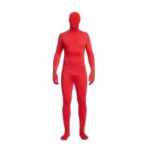 (Red, 140CM) Unisex Volwassen Full Body Spandex Unitard met achterrits, voor Halloween en creatieve evenementen, 11 kleuren beschikbaar