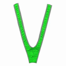(Green) Traje de baño tipo tanga para hombre con tirantes en V, tejido elástico y liso supersuave, talla única, lavar solo a mano.