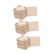 (36 Pieces) Tarjetas de tejeduría de madera, 4 agujeros, tamaño compacto portátil para lana y fibra de algodón, paquete de 12 unidades