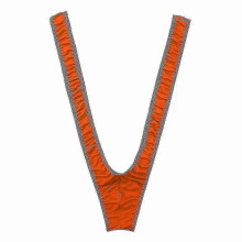 (orange) Men's Thong Mankini V Sling Straps Costume Underwear, Super Soft Elastic Smooth Fabric, Free Size, Hand Wash Only