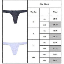 (Green, L) Tanga de seda helada para hombre, calzoncillos tipo tanga de nailon transpirable de talle bajo para uso diario.