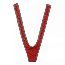 (Red) Traje de baño tipo tanga para hombre con tirantes en V, tejido elástico y liso supersuave, talla única, lavar solo a mano.