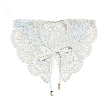 (Gold white) Cuello postizo de encaje desmontable para mujer, cuello pechera bordado para vestidos y suéteres, talla única, varios colores.